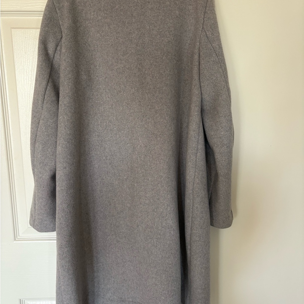 LOFT Women's Gray Double-Breasted Pea Coat - Picture 6 of 8